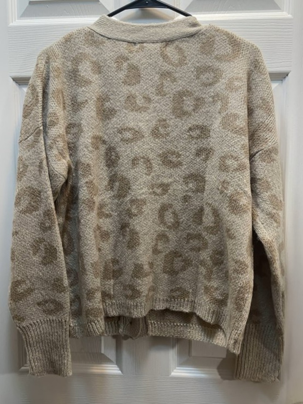 C&C California Neutral Leopard-Print Button Cardigan - Picture 3 of 3